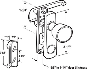 Prime-Line K-5000 night lock with keeper included for secure operation