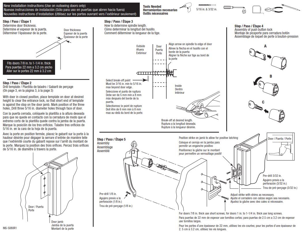 Prime-Line K 5080 includes two keys for convenient access