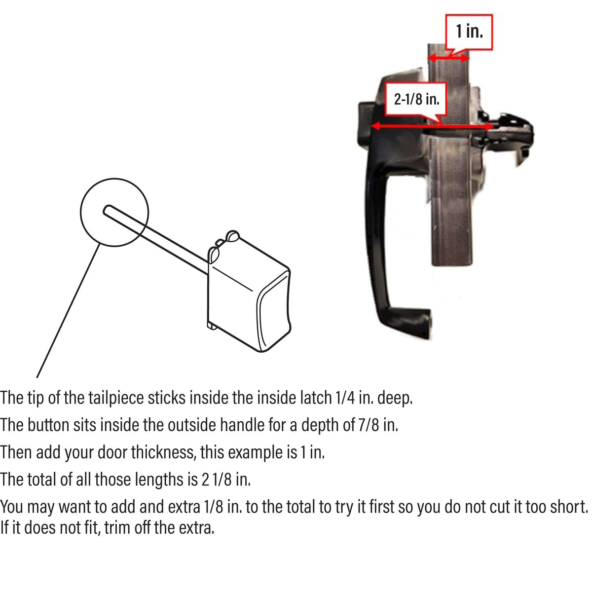 Prime-Line K 5145 installation hardware with mounting screws and guide