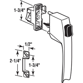 Prime-Line K 5145 outside handle for left or right-handed doors