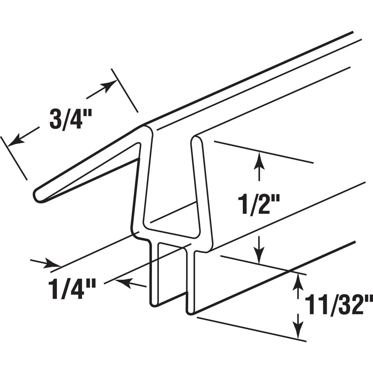 PRIME-LINE M 6256 easy slip-on installation without adhesives.