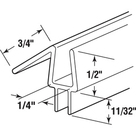 PRIME-LINE M 6256 easy slip-on installation without adhesives.