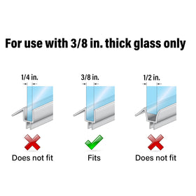 Prime-Line M-6258 slip-on fit, no adhesive required, easy replacement for worn shower seals