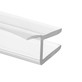 Close-up of Prime-Line M 6262 clear vinyl edge forming a water barrier