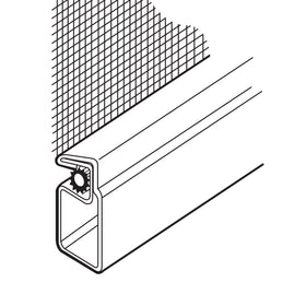 Installed Prime-Line P7563 spline securing screen material to window frame.