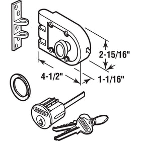 Prime-Line Segal SE 15326 bronze deadlock installed on door showing flat strike compatibility