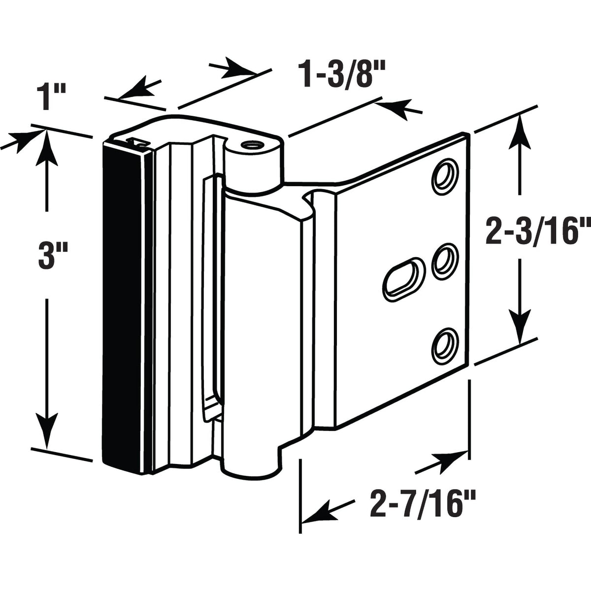 Prime-Line U 11449 installed on door demonstrates quick installation and improved security
