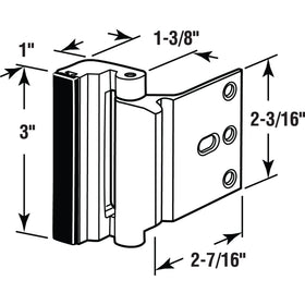 Prime-Line U 11449 installed on door demonstrates quick installation and improved security