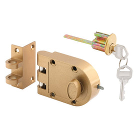 Prime-Line U 9970 angled strike and mounting hardware ready for install