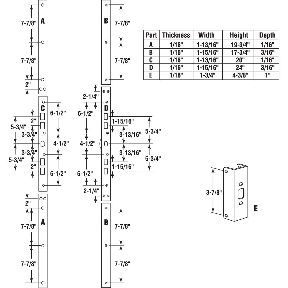 Prime-Line U11026 door edge guards protect edges on standard doors