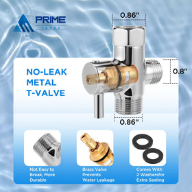 Prime Years brass valve detail for reliable water flow.