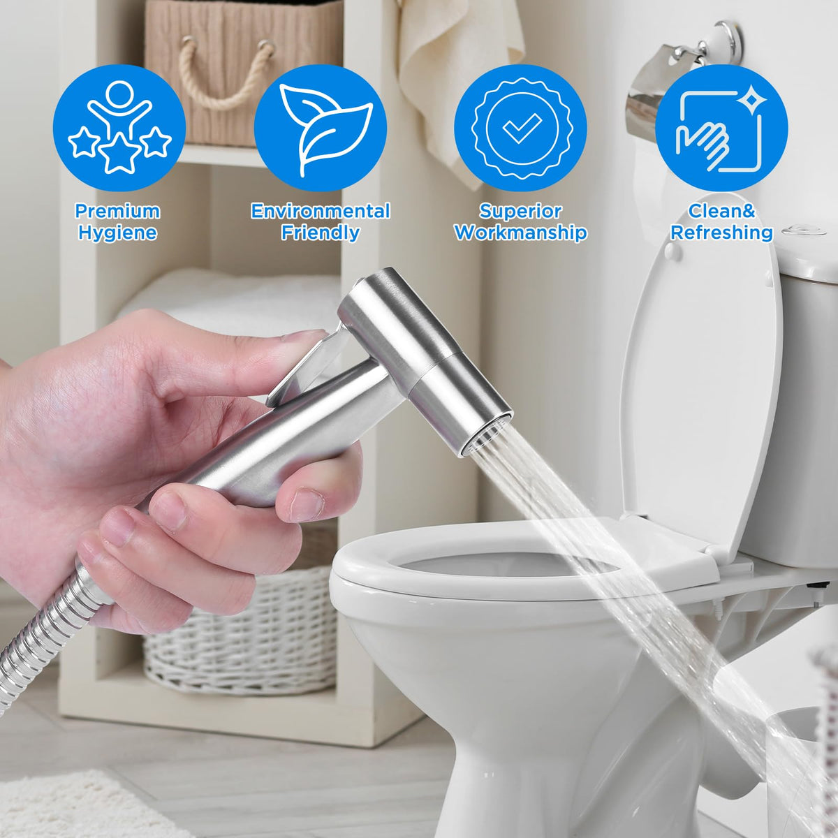 Prime Years multi-use sprayer for diaper pre-rinse and pet wash.