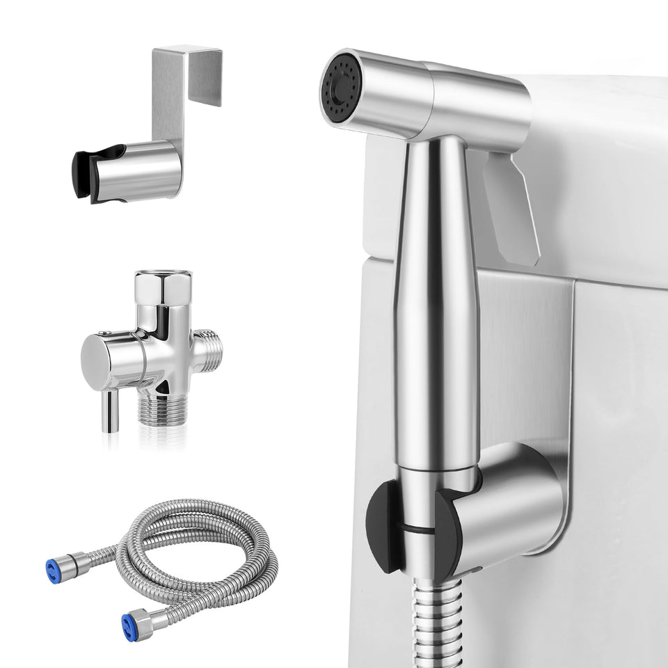 Prime Years stainless steel bidet sprayer body for durable daily use.