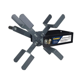Primefit HRM38100 air hose reel front view, sturdy steel construction for durable workshop organization.