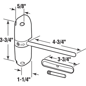 Prime-Line KC10HD side profile highlighting compact diecast design for mounting options