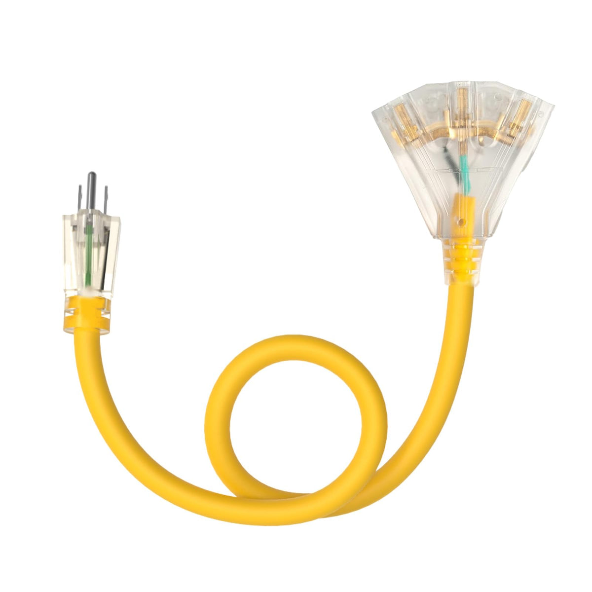 PRIMOWIRE 3ft outdoor extension cord with LED end for visible power status.