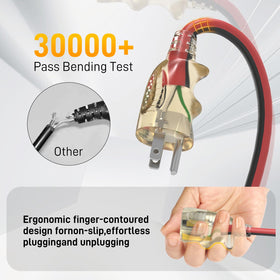 PRIMOWIRE cord undergoing bend testing for durability