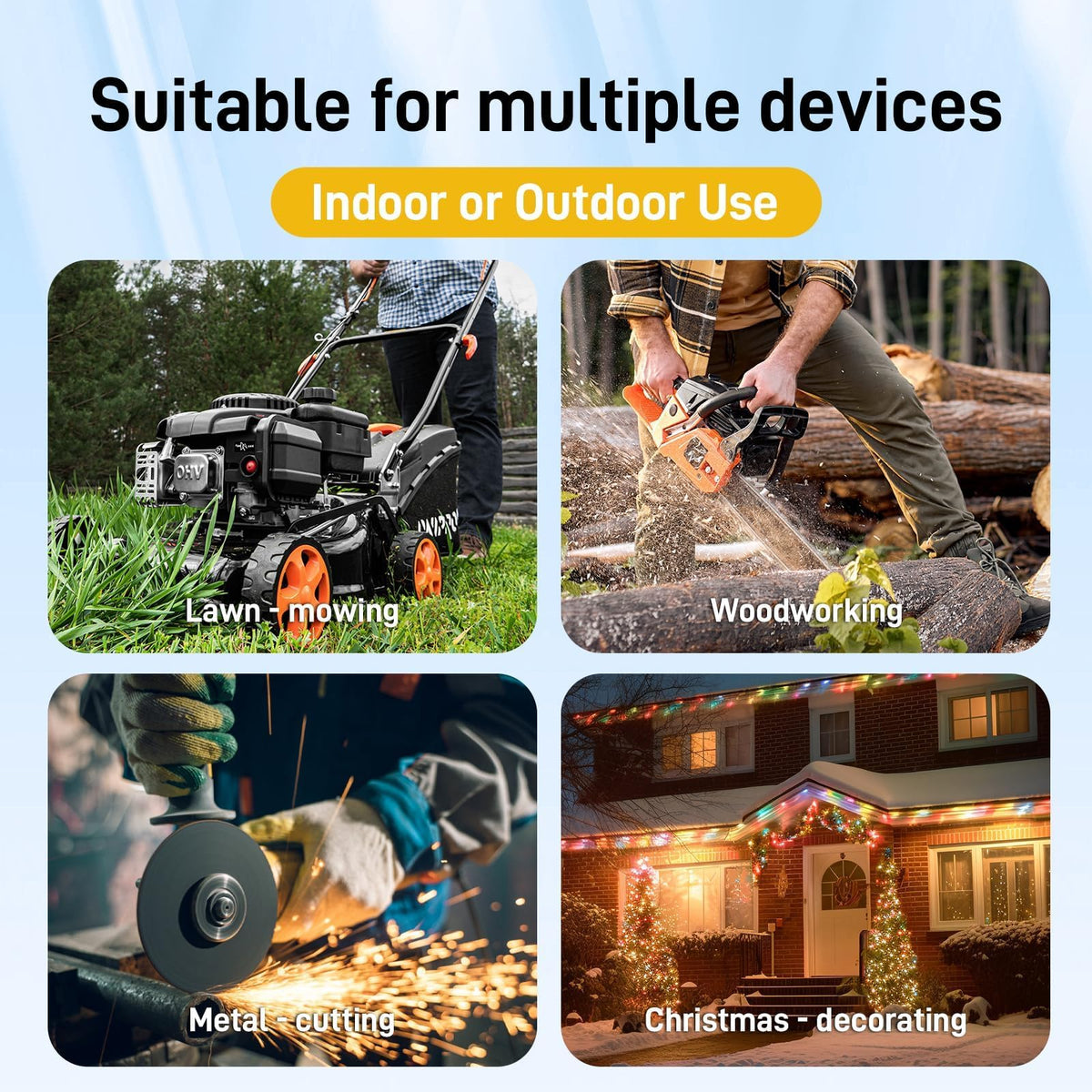 PRIMOWIRE weatherproof cord withstands extreme temperatures for outdoor use.