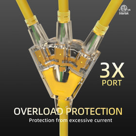 PRIMOWIRE waterproof extension cord ideal for rain, snow, and outdoor events.