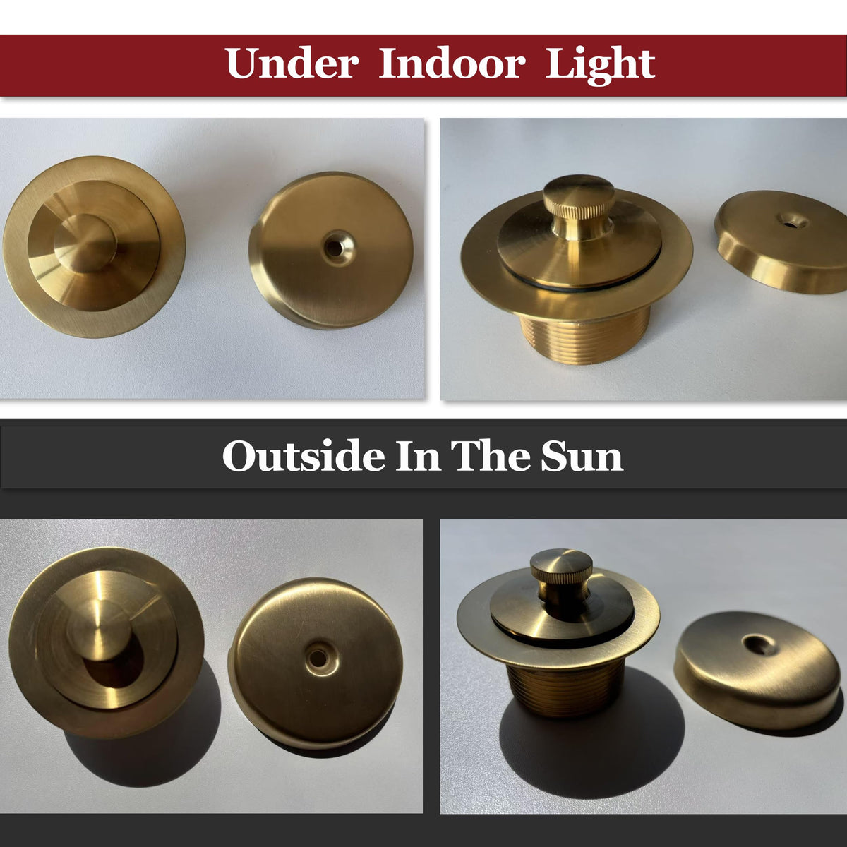 PRIMSOPH Brushed-gold finish complements modern bathrooms.
