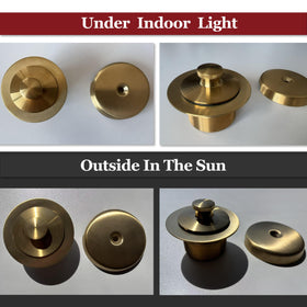 PRIMSOPH Brushed-gold finish complements modern bathrooms.