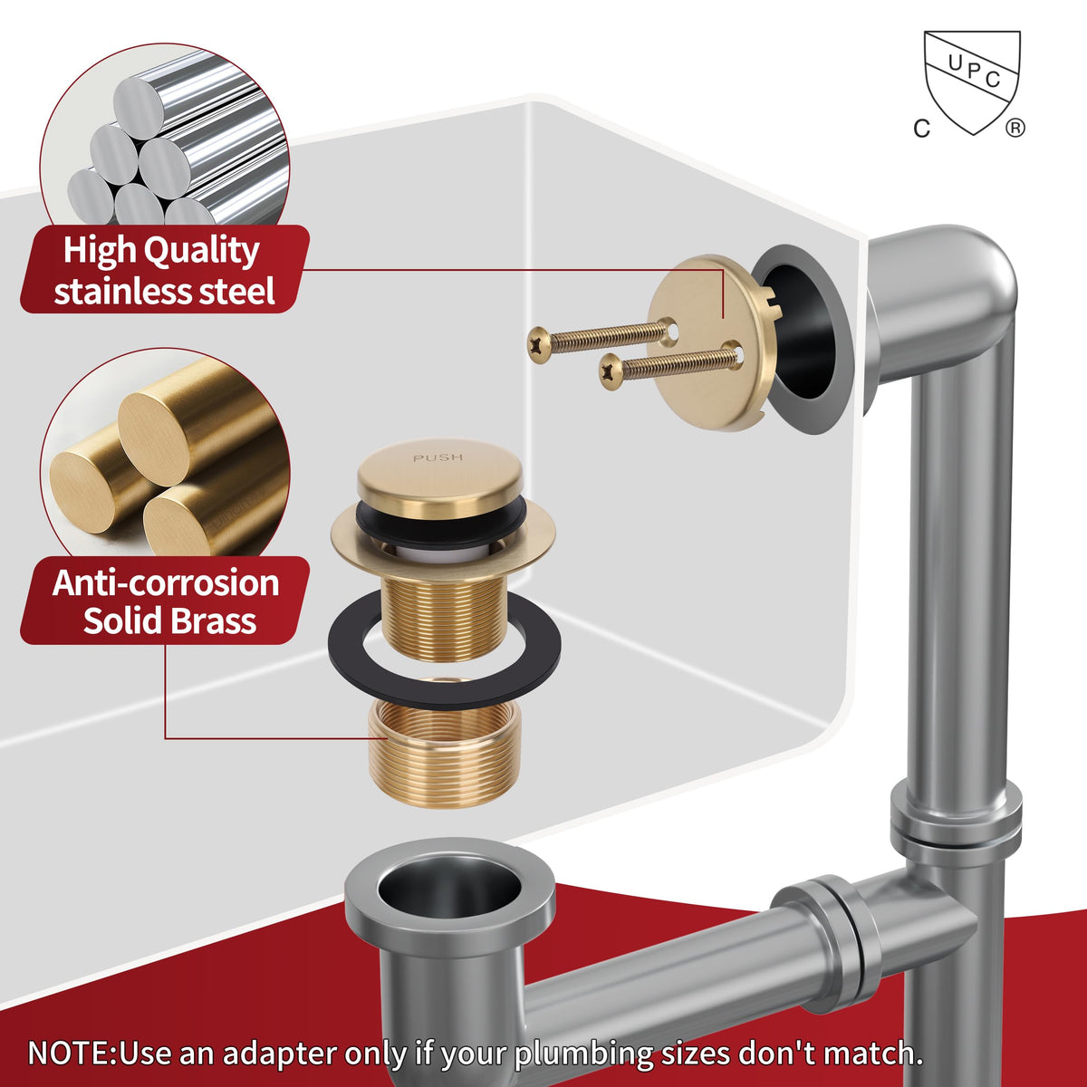 PRIMSOPH durable brass and stainless steel construction delivers long-term reliability.