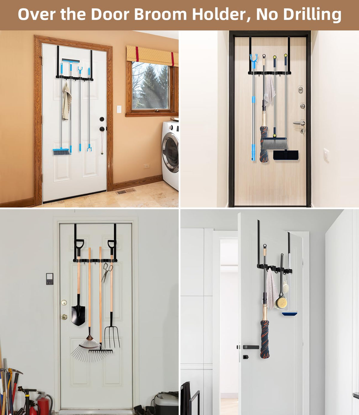 PrimZooty 30-pound capacity supports heavy mops and brooms.