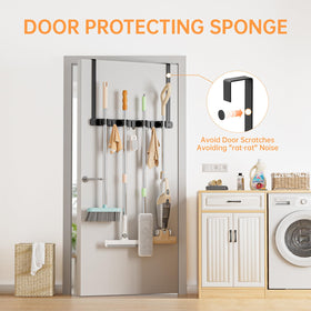 PrimZooty 304 stainless steel broom holder resists moisture and rust.