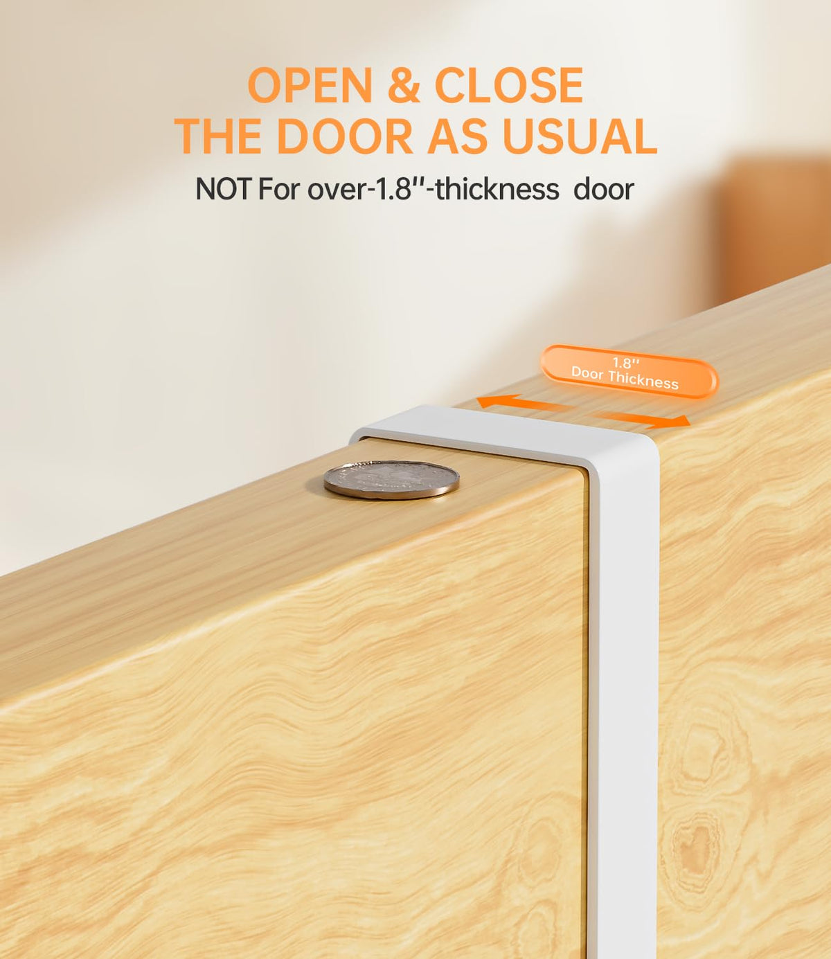 PrimZooty broom holder anti-scratch pads protect doors during use