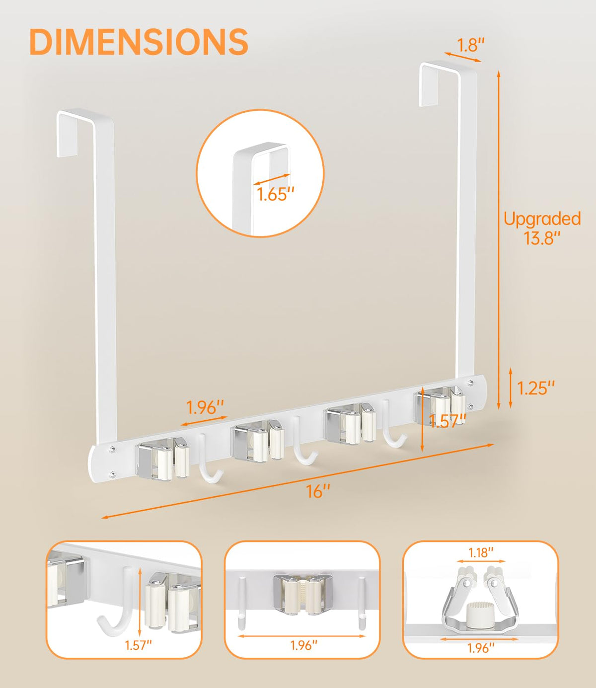 PrimZooty broom holder wall-mount setup demonstrates versatile installation