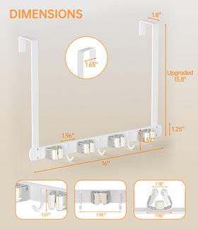PrimZooty broom holder wall-mount setup demonstrates versatile installation