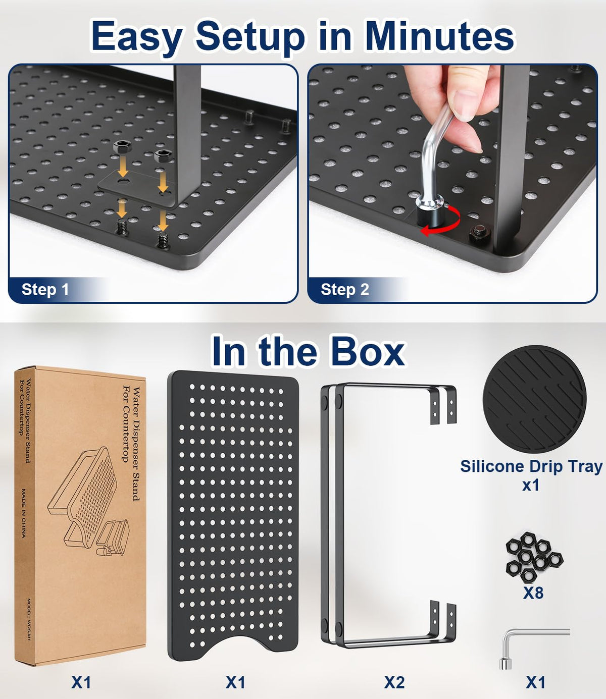 PrimZooty water filter stand demonstrates universal compatibility and size