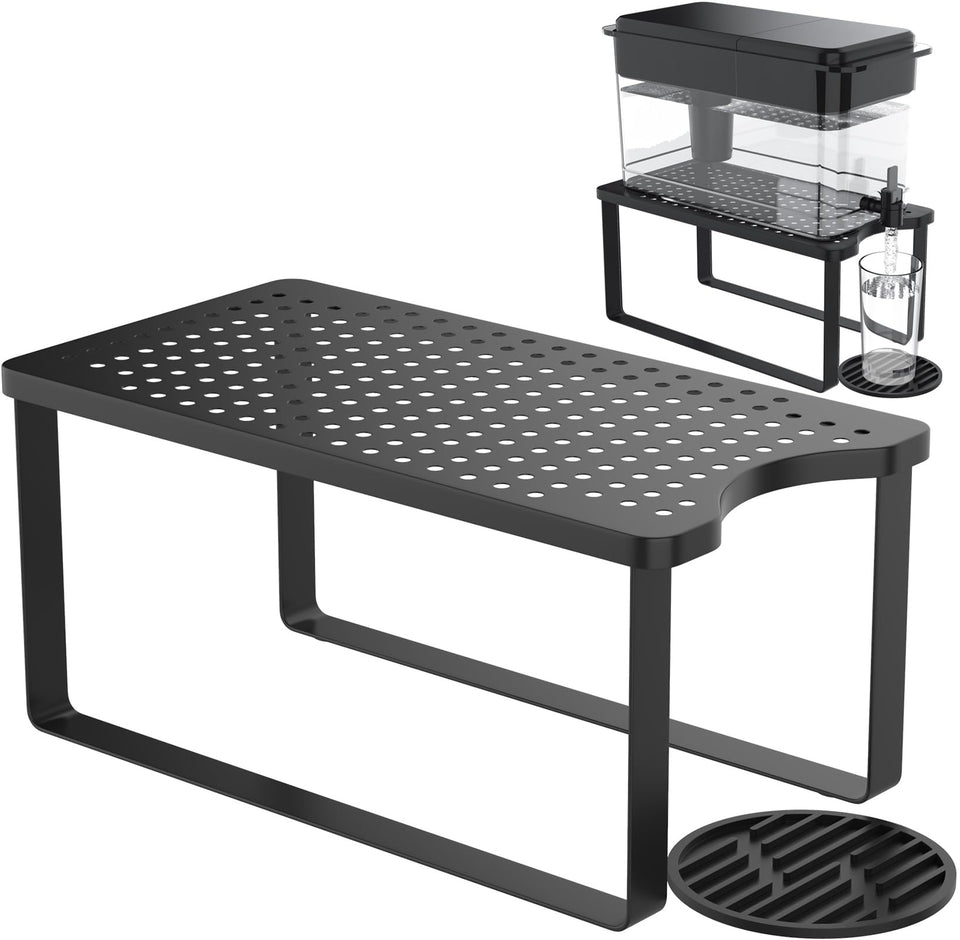 PrimZooty water filter stand front view shows sturdy steel construction for added stability