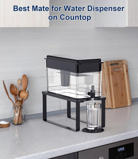 PrimZooty water filter stand with drip tray keeps your countertop clean
