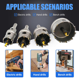 Pro Edge hole saws cut stainless steel, aluminum, and iron.