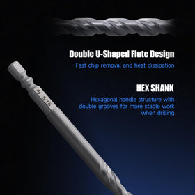 Pro Edge Technology double edged tip design enables faster drilling.