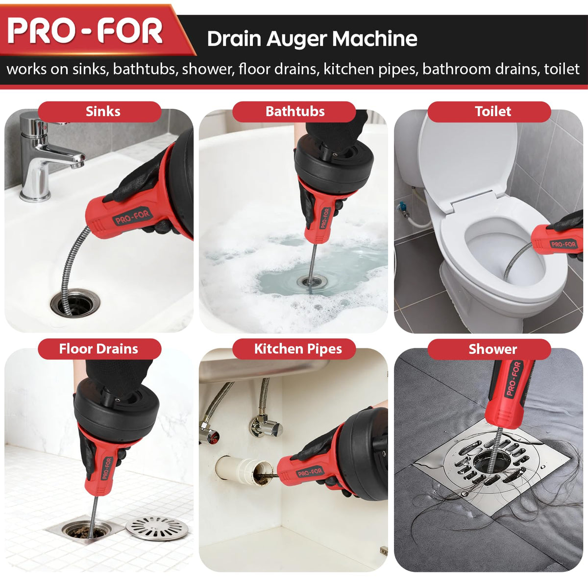 PRO-FOR auger with gloves included for easy maintenance