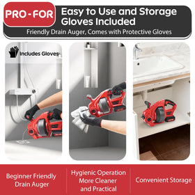 PRO-FOR built-in LED light illuminating under-sink workspace