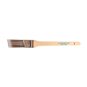 Pro Grade angled brush with durable wood handle for comfortable painting