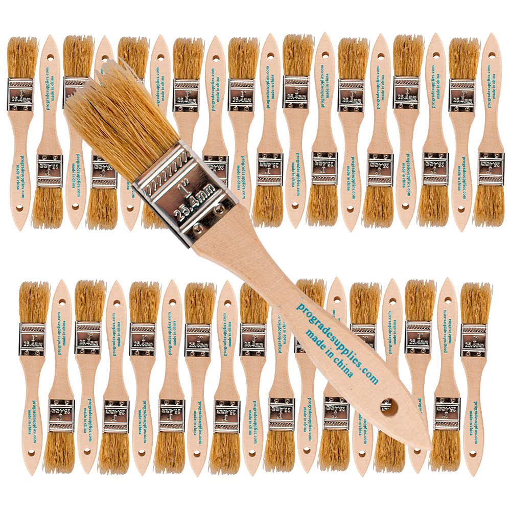 Pro Grade chip brush, 1-inch width, for fast staining and smooth application.
