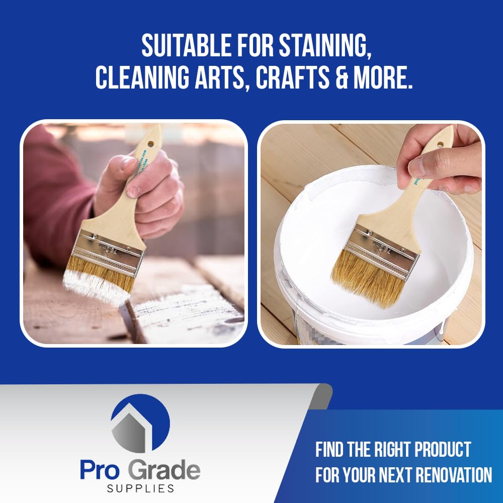 Natural china bristles show 1.5-inch length for smooth application.