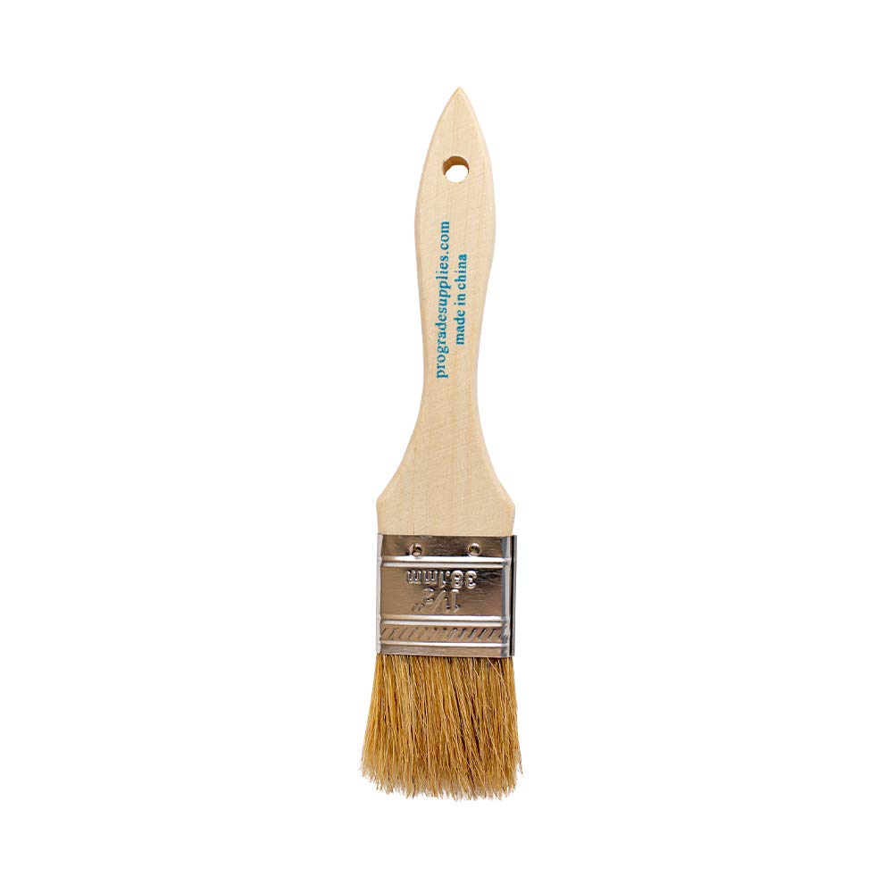 Pro Grade chip brushes versatile for paints, stains, varnish, and acrylics projects.