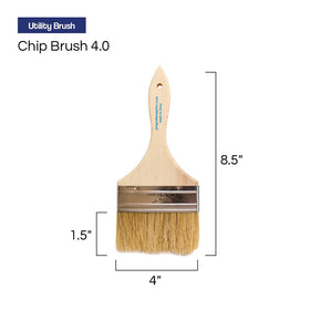 Close-up of Pro Grade brush with white bristles for smooth application.