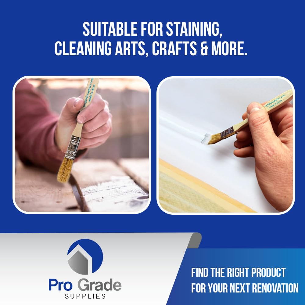 Pro Grade bristle close-up highlights all-natural china bristles for varied finishes.
