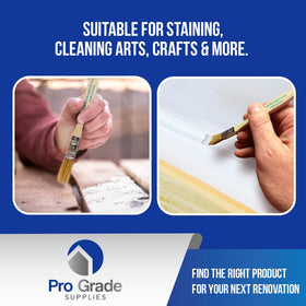 Pro Grade bristle close-up highlights all-natural china bristles for varied finishes.