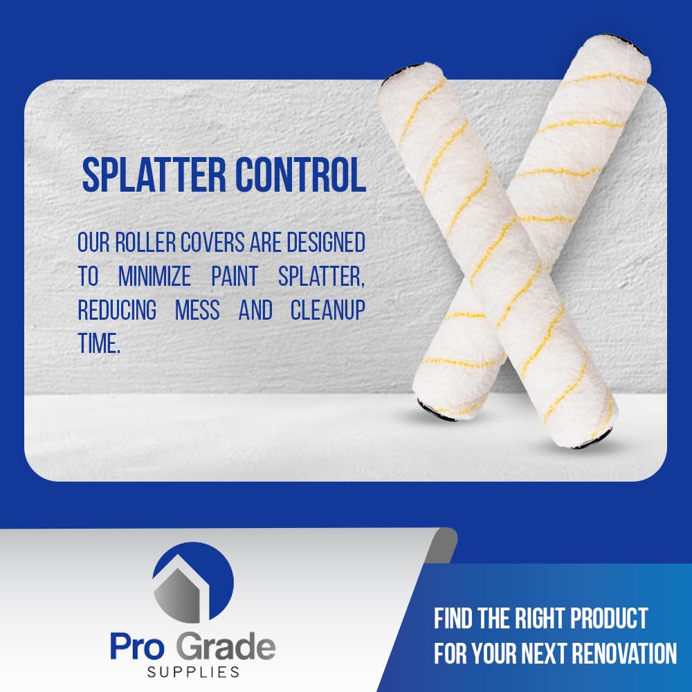 Pro Grade 14-inch covers fit standard roller frames for quick setup.