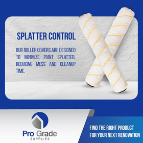 Pro Grade 14-inch covers fit standard roller frames for quick setup.