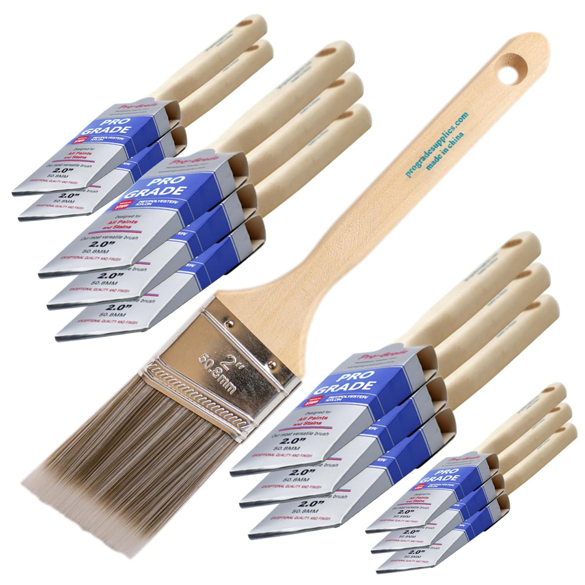 Pro Grade angle brush in action along an edge for clean lines.