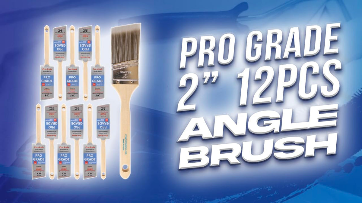 Soft synthetic bristles from Pro Grade ready for even paint distribution.