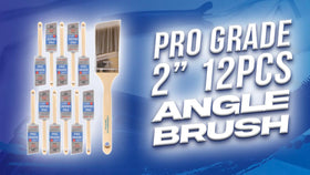 Soft synthetic bristles from Pro Grade ready for even paint distribution.